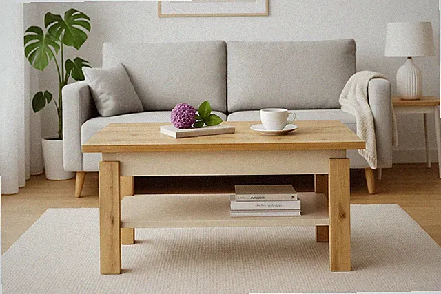 RIO Couchtisch höhenverstellbar & ausziehbar – Kaffeetisch – modern & smart 130