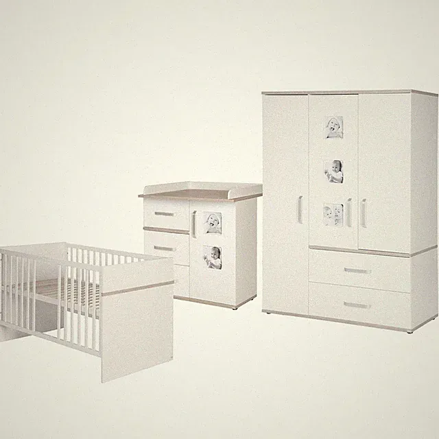 Roba Zimmerset Moritz 3-teilig Wickelkommode Kinderbett 70x140cm Schrank NEU