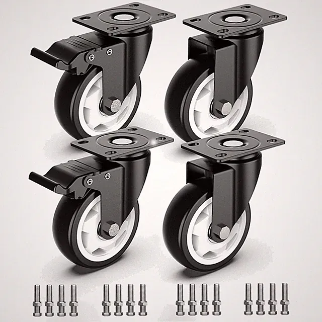 Robuste 100 mm Schwerlastrollen bis 600 kg - 4er Set für Möbeltransport