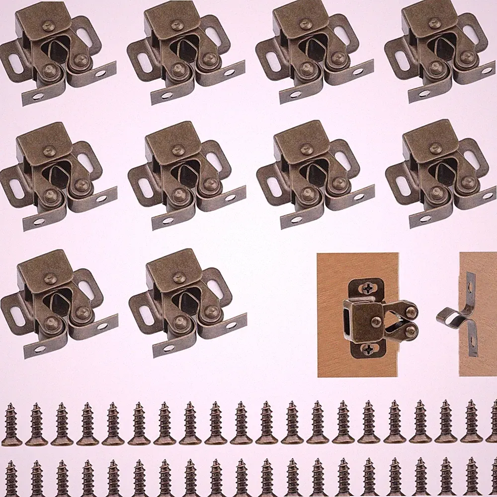Robuster Schranktürverschluss Geräuschlos Rostbeständig Möbelriegel Grün Bronze