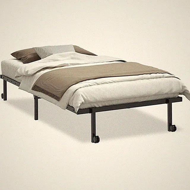 Robustes Stahlbett | Gästebett | Bürobett | Bettgestell | Klappbett | 100x200cm