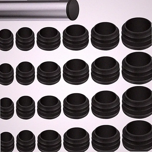 Rohrstopfen Set 120 Stück Rund Kunststoff Schwarz 12 16 20 22 25 30mm