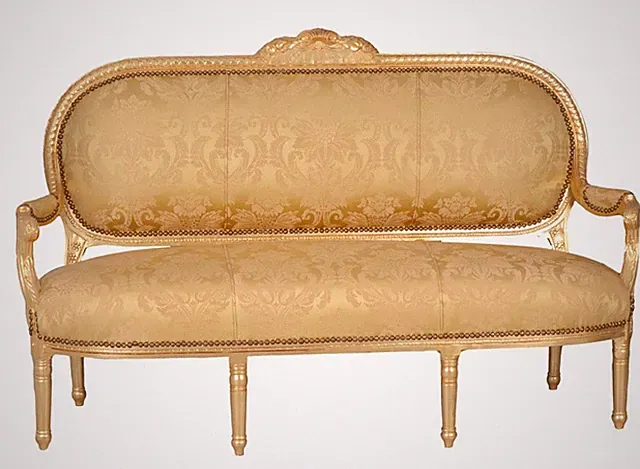 Rokoko Barock Sofa – Sitzbank „Madame Pompadour“ Antik Stil