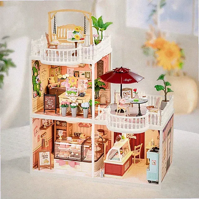 Rolife Super Creator LED Puppenhaus 1:24 Plastikmodell-Bausatz Teenager Geschenk