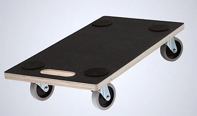 Rollbrett Transportroller Möbelroller mit Siebdruckplatte und TPE Rollen 200 kg