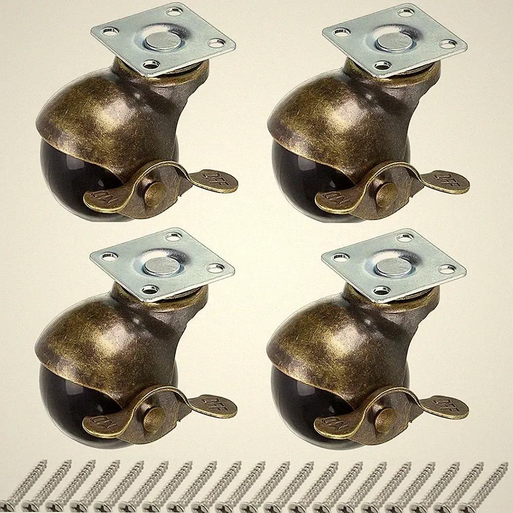 Rolle für möbel, kugelrollen mit bremse, antike Lenkrollen, für möbel, sofa, stu