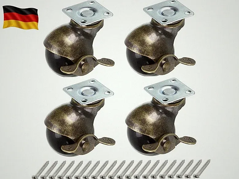 Rolle für möbel, kugelrollen mit bremse, antike Lenkrollen, für möbel, sofa, stu