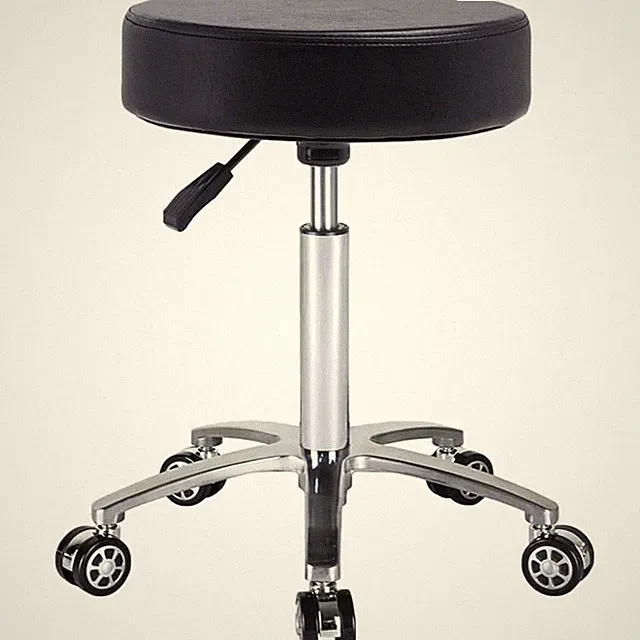 Rolling Stool Bürostuhl höhenverstellbar Rollen Drehstuhl schwarz Büro Arbeit