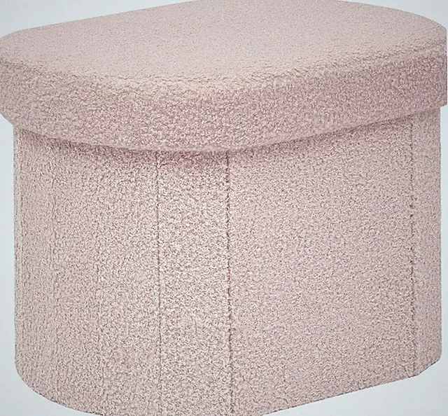 Rosa Sitzbank mit Stauraum, klappbare Sitztruhe, Aufbewahrungshocker, 41x31x31cm
