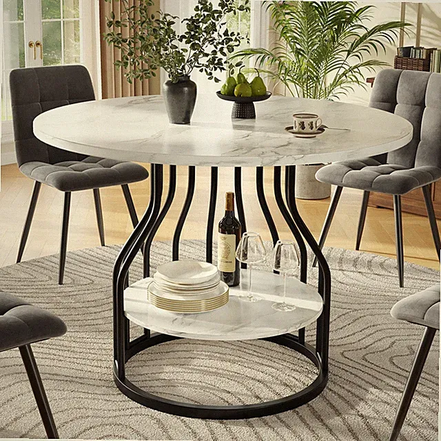 Rund Esstisch Couchtisch Esszimmertisch Küchentisch für 4 Personen 80x80x76cm