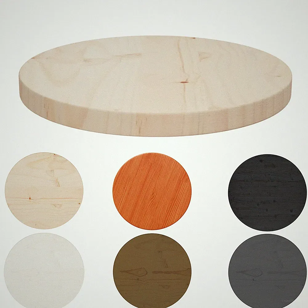 Rund Tischplatte 2,5 cm Massiv Holz Kiefer Platte Ersatz für Couchtisch Tisch