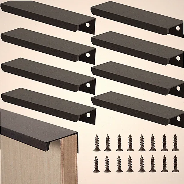 Runde Möbelgriffe Schwarz 120mm für Kleiderschrank Schubladen 8 Stück