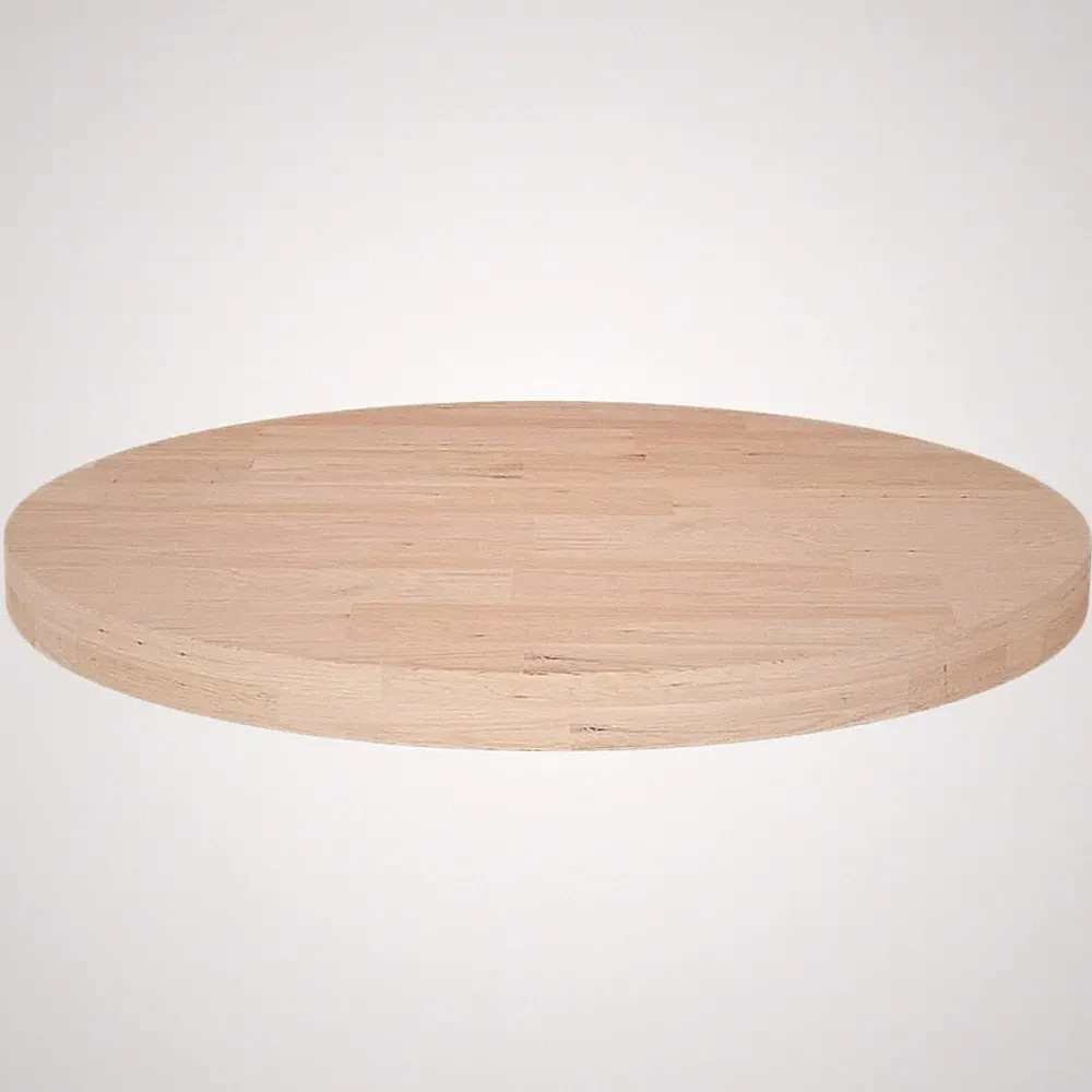 Runde Tischplatte Holzplatte Ersatztischplatte Unbehandeltes Massivholz Eiche