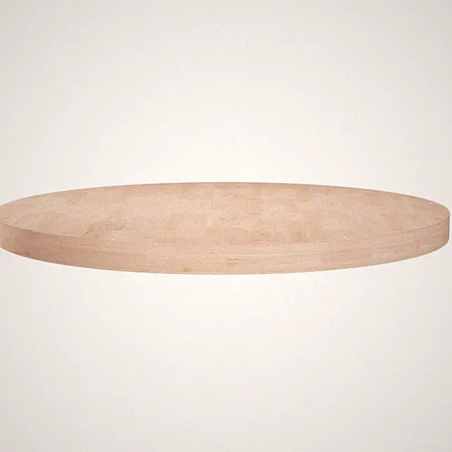 Runde Tischplatte Ø60x4 Cm Unbehandeltes Massivholz Eiche