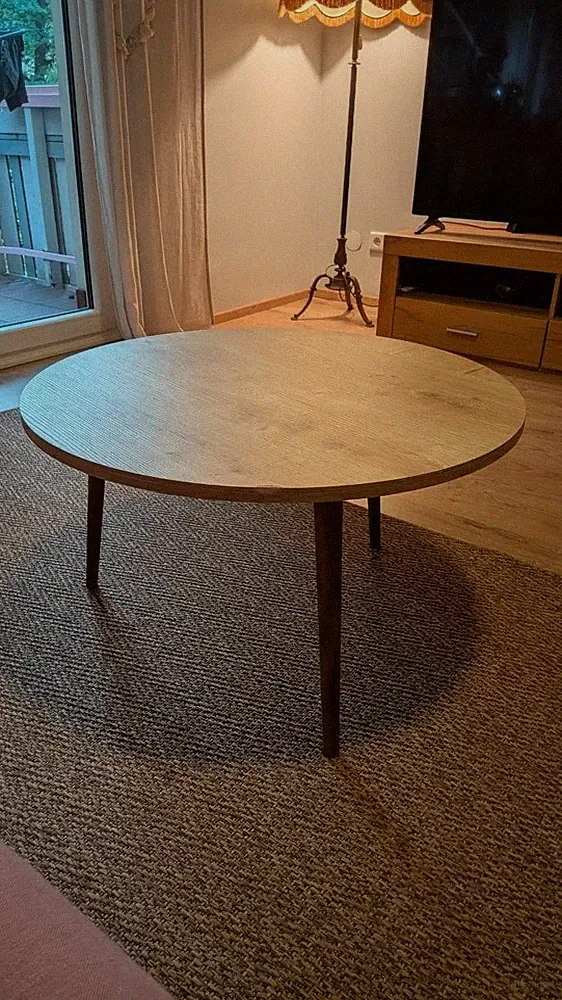 Runder Couchtisch / Beistelltisch (Wayfair) – Holzoptik – Ø 71 cm