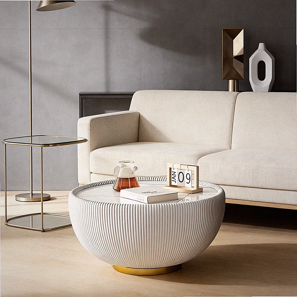 Runder Couchtisch Minimalistisch Schalenform Teetisch Für Wohnzimmer Modern