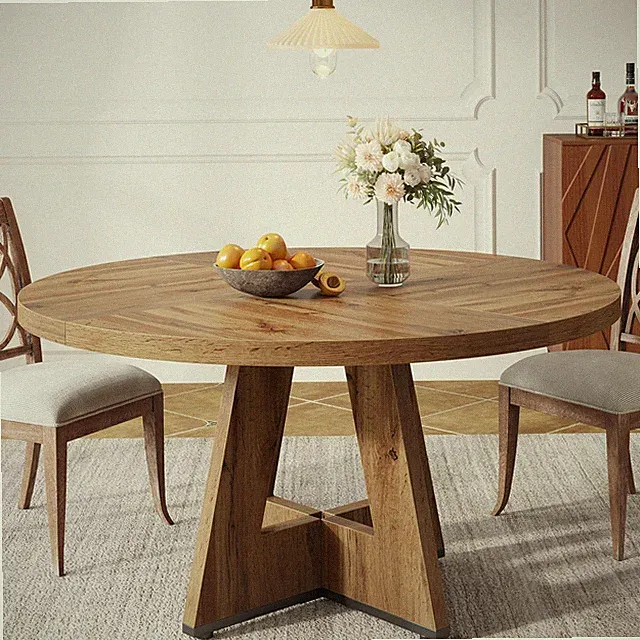 Runder Esstisch, Küchentisch für Esszimmer Wohnzimmer, 120 cm Esszimmertische...