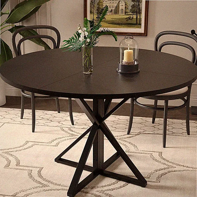 Runder Esszimmertisch Esstisch Küchentisch für 4~6 Personen Esszimmer Φ120cm
