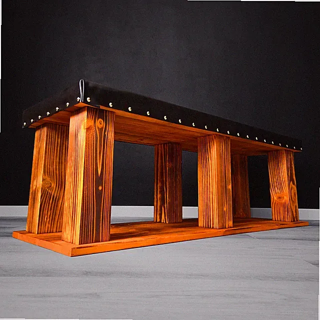 Rustikale Hantelbank aus Massivholz Handmade Home Gym Möbel Premium Holzbank