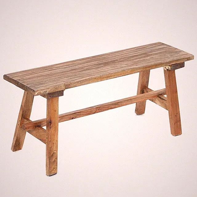 RUSTIKALE HOLZBANK "ANZIO"| faltbar, 90x39x26 cm, Recycling Holz | Bank