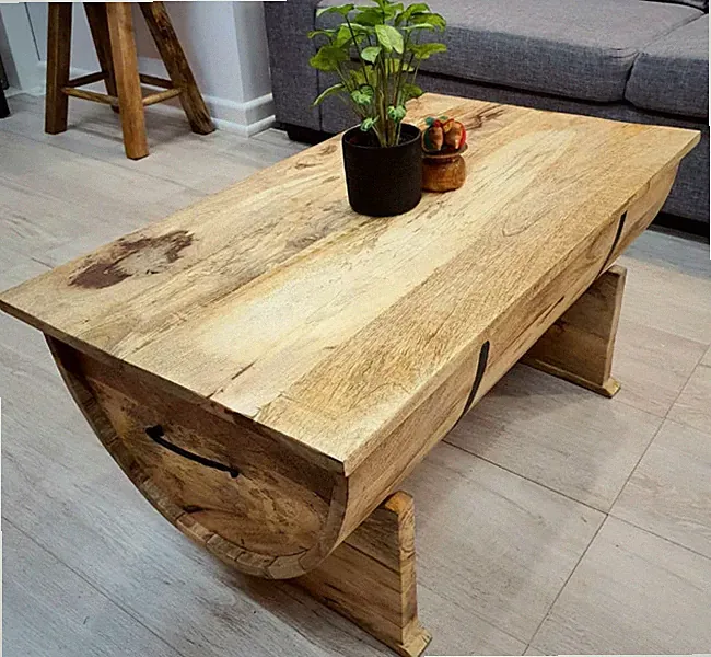Rustikaler Couchtisch Massivholz Aufbewahrung Möbel Industrial Stil Holztruhe