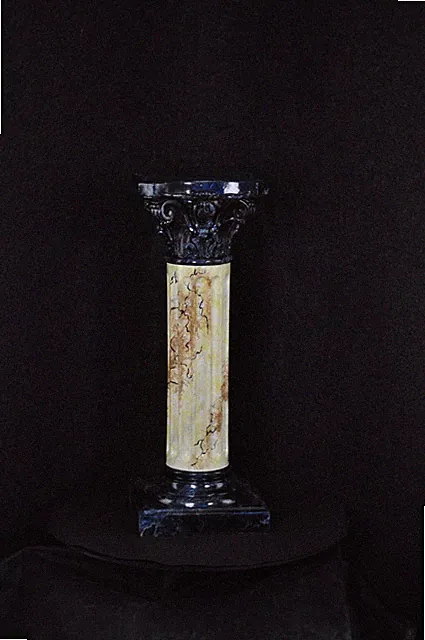 Säule Mäander Style Dekosäule 75cm Griechische Säulen Barock Podest Handbemalt