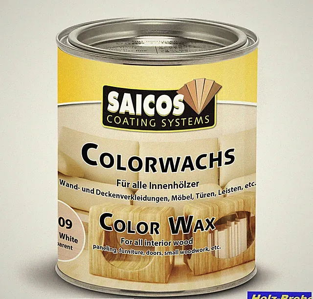 Saicos Colorwachs 0,125 L transparent deckend Holz Öl Dekorwachs Innen ABHOLUNG