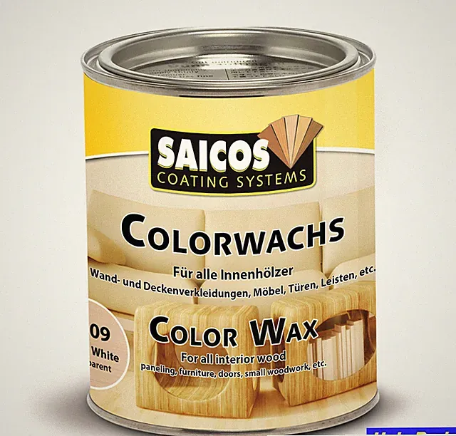 Saicos Colorwachs 0,125 L transparent deckend Holz Öl Dekorwachs Innen Spielzeug