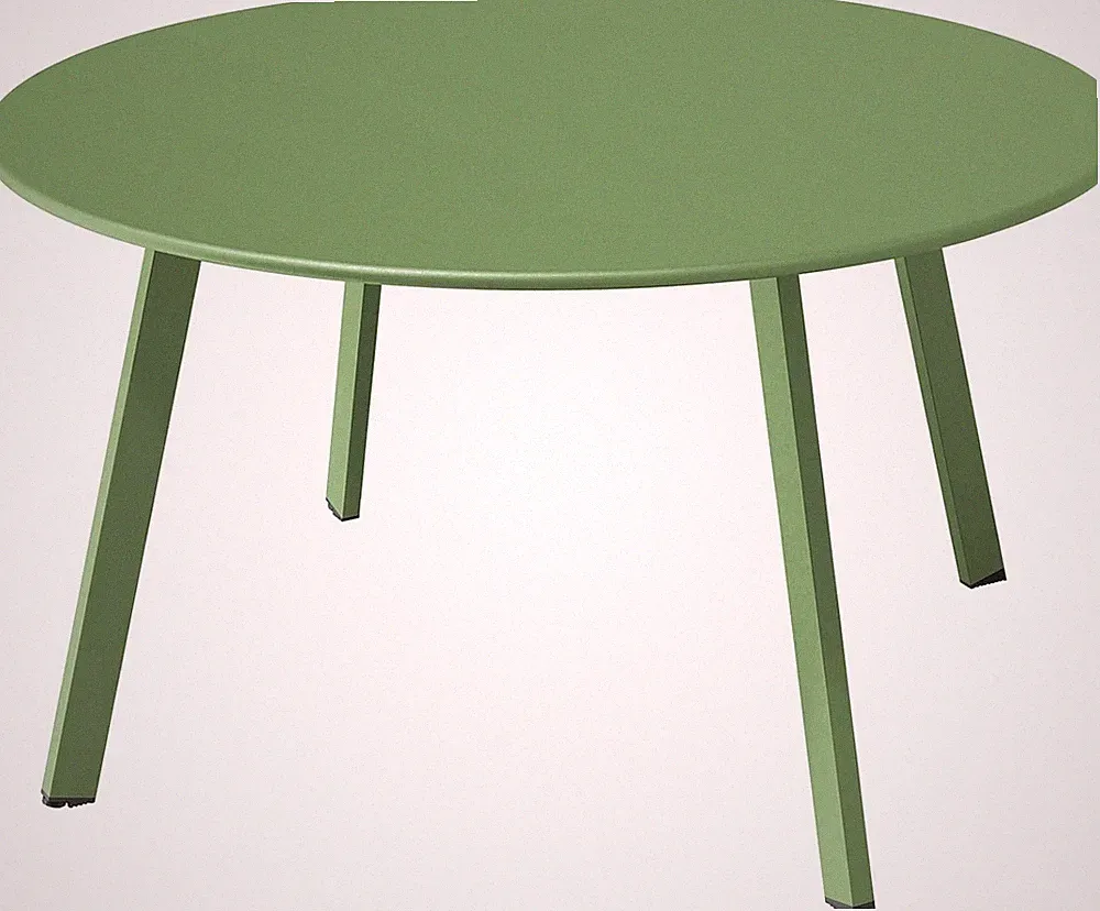 Salbeigrüner Couchtisch - Pulverbeschichtet, Metallrahmen, Modern Minimalistisch