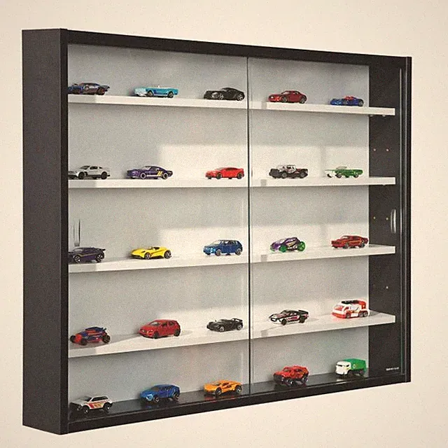 Sammler-Vitrine COLLECTY von Interlink Möbelbauplatte schwarz
