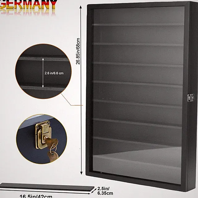Sammlervitrine Hängevitrine Abnehmbares Regal Wandregal Schaukasten Wandvitrine