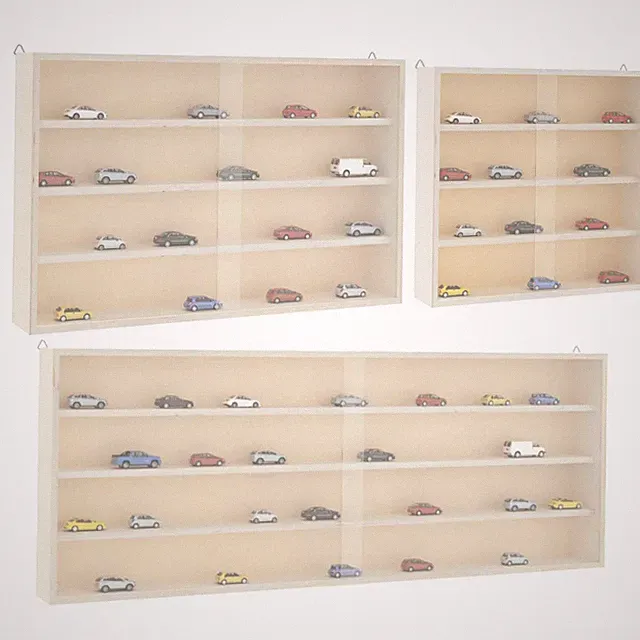 Sammlervitrine mit Türen Holz Wandvitrine Wandregal Hängeregal Schaukasten Neu