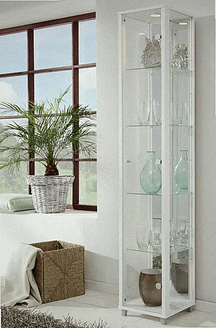 Sammlervitrine Standvitrine Glasvitrine Glas Vitrine Ausstellungsvitrine LEDSpot