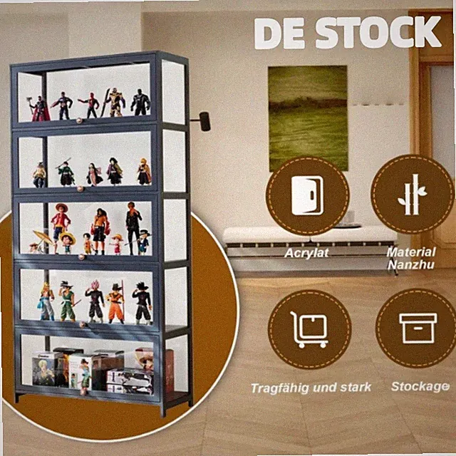Sammlervitrine Vitrine Vitrinenschrank Schaukasten 4/5-Lagen DE