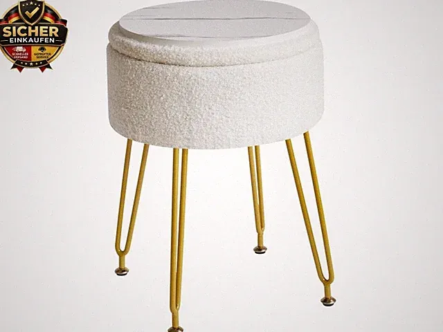 Samt Lagerung Fußstütze Hocker Ottoman, Make-up Eitelkeits Beistelltisch mit A