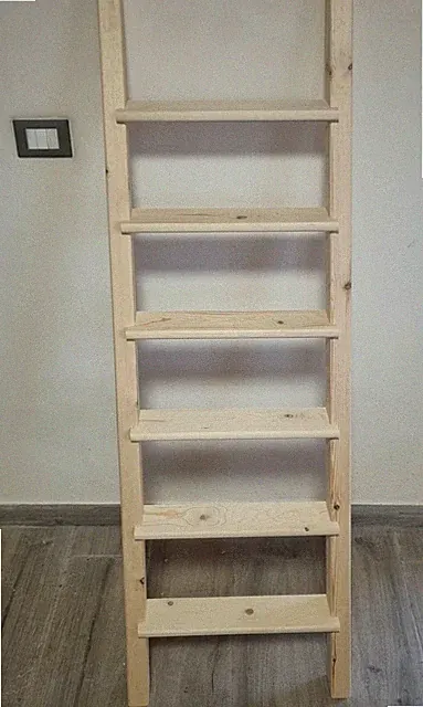 Scala Holz massiv für Hochbett Zwischenboden-Sprossenleiter Platzsparend