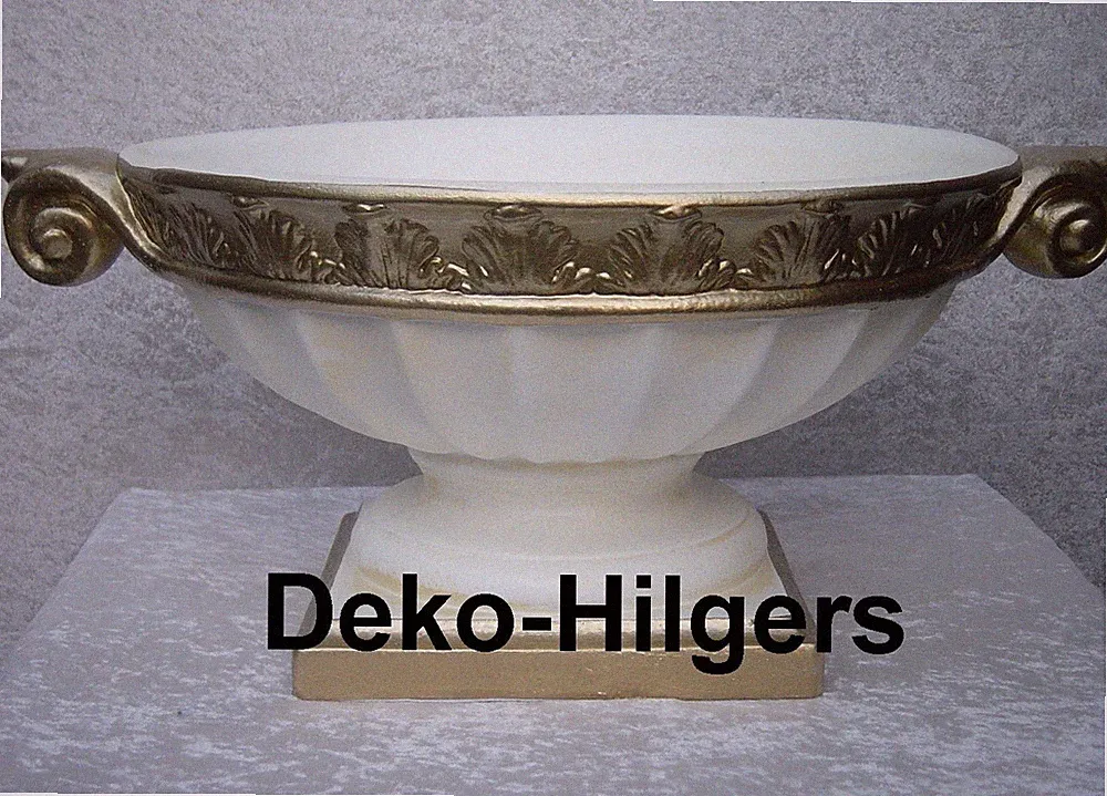 Schale Deko Pokal Barock Stuck Wohnen Stuckgips Möbel Gefäß NEU 0833 7050