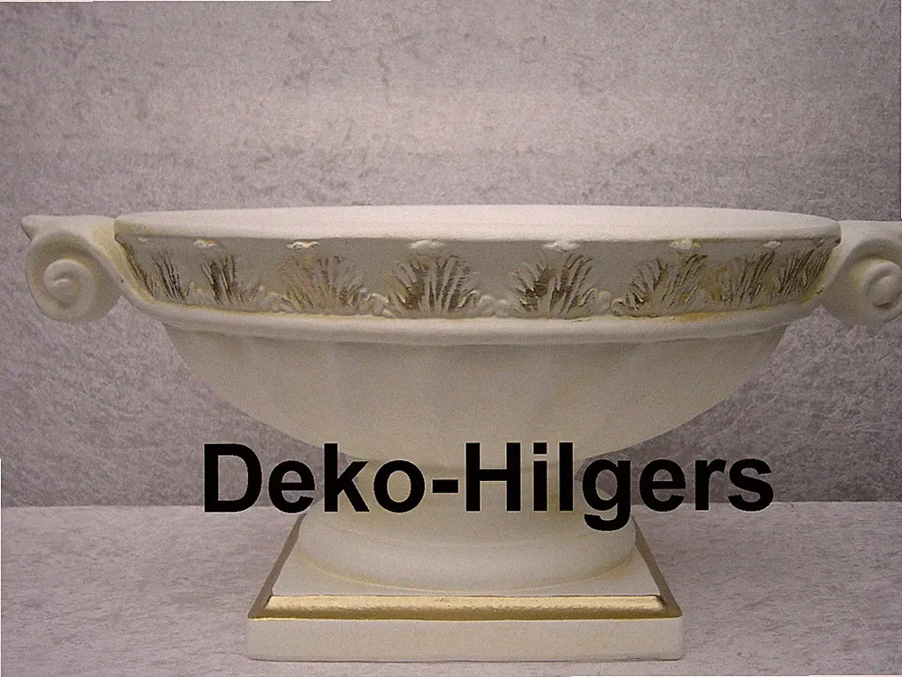 Schale Deko Pokal Barock Stuck Wohnen Stuckgips Möbel Gefäß NEU 0833 F108