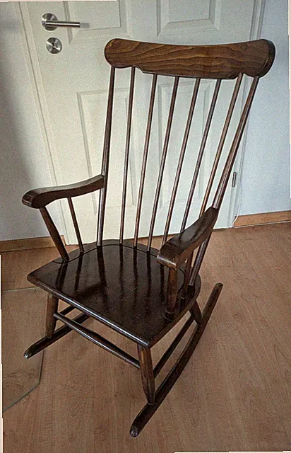 Schaukelstuhl ZPM Radomsko Thonet hohe Armlehne
