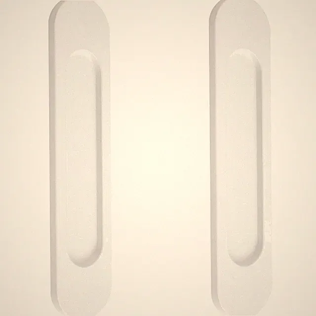 Schiebetürgriff oval Selbstklebend 18cm Set Aluminium Edelstahl moderne Möbel