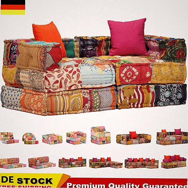 Schlaf sofa Modular Gästebett Bettsofa Schlafcouch Sofa Stof Patchwork Mehrfar D