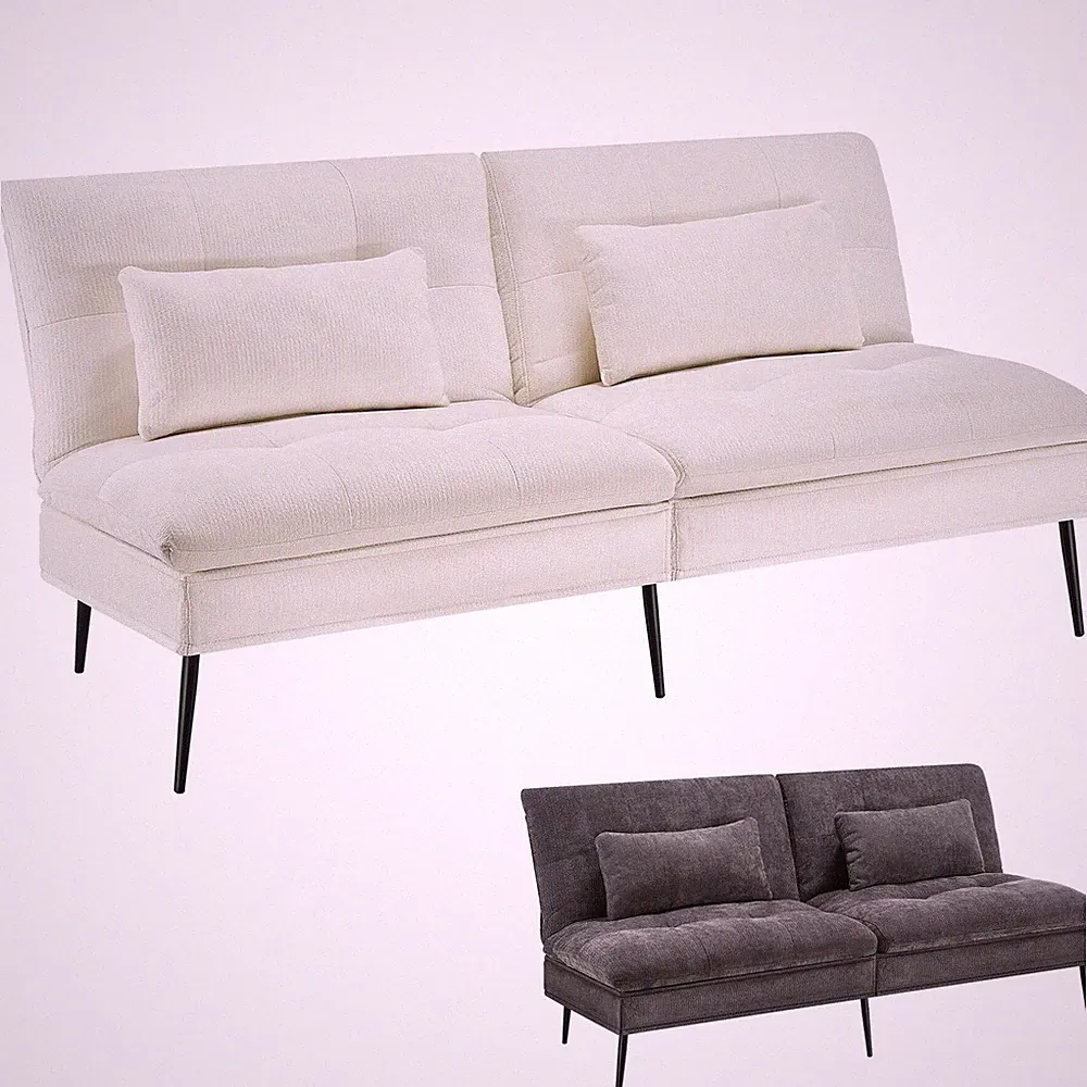 Schlafcouch Schlafsofa Gästebett Rückenlehne verstellbar 6-fach 3 in 1 Funktion