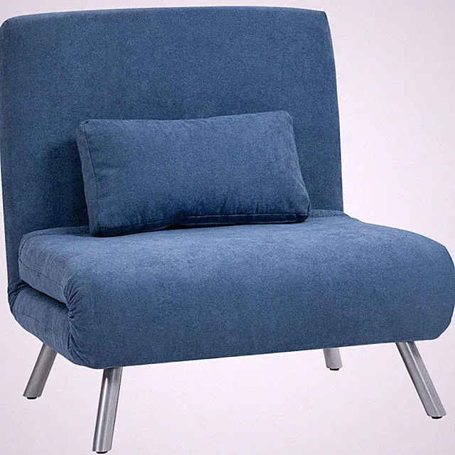 Schlafsessel 3-in-1 klappbar Schlafsofa mit Bettfunktion Relaxsessel Blau