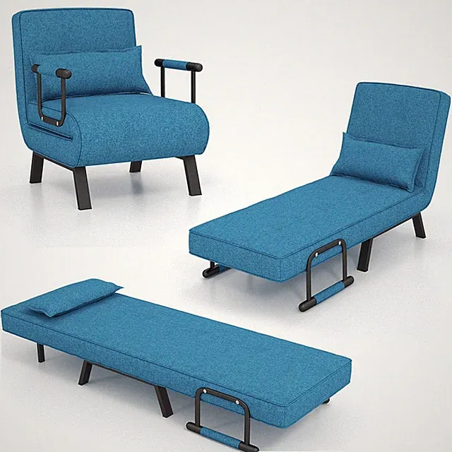 Schlafsessel Schlafsofa Relaxsessel Klappbar Sofabett mit 6-Fach Rückenlehne