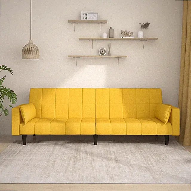 Schlafsofa 2-Sitzer mit 2 Kissen Schlafcouch Sofabett Tagesbett Gästebett Couch