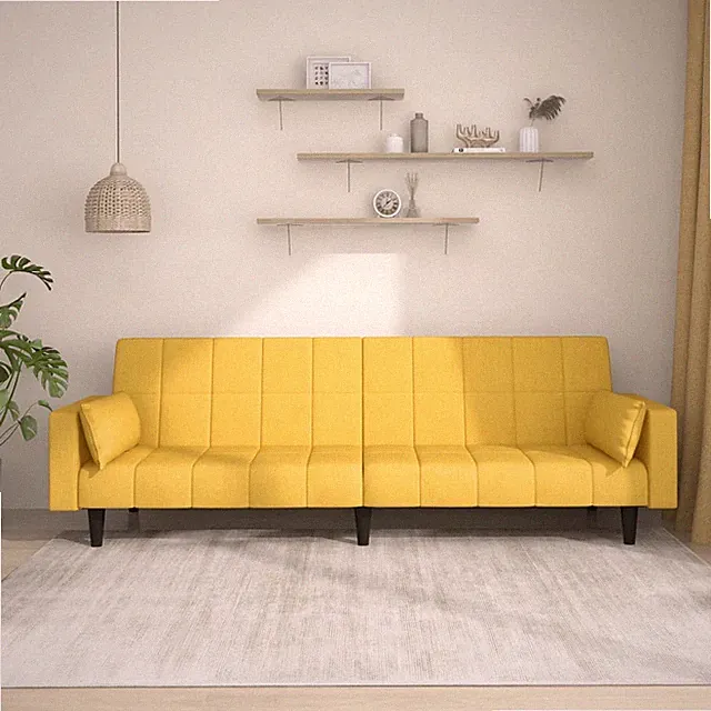 Schlafsofa 2-Sitzer mit 2 Kissen Schlafcouch Sofabett Tagesbett Gästebett Couch