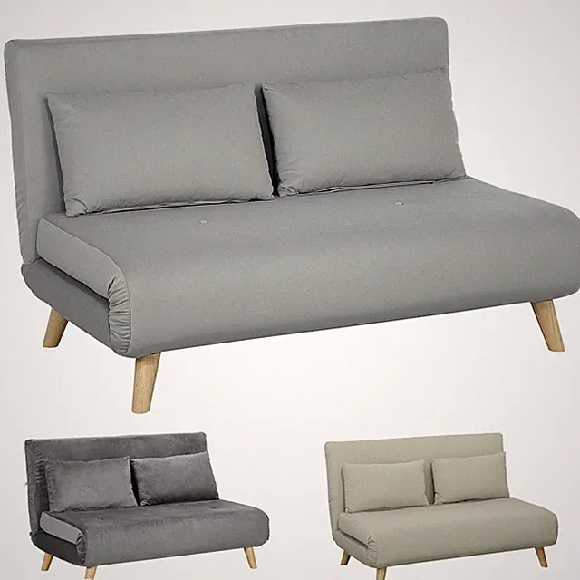 Schlafsofa 2-Sitzer Sofa mit Bettfunktion Klappsofa mit verstellbare Rückenlehne