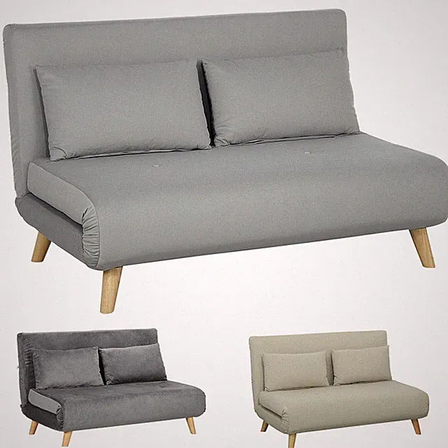 Schlafsofa 2-Sitzer Sofa mit Bettfunktion Klappsofa mit verstellbare Rückenlehne