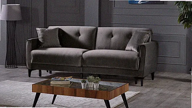 Schlafsofa 3-Sitzer Sofa Pratica Bettfunktion inkl. Kissen anthrazit 217x81cm