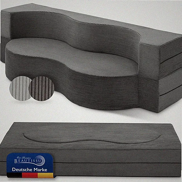 Schlafsofa 90x200 Gästebett Faltsofa Matraze Bodensofa Schlafcouch Klappsofa